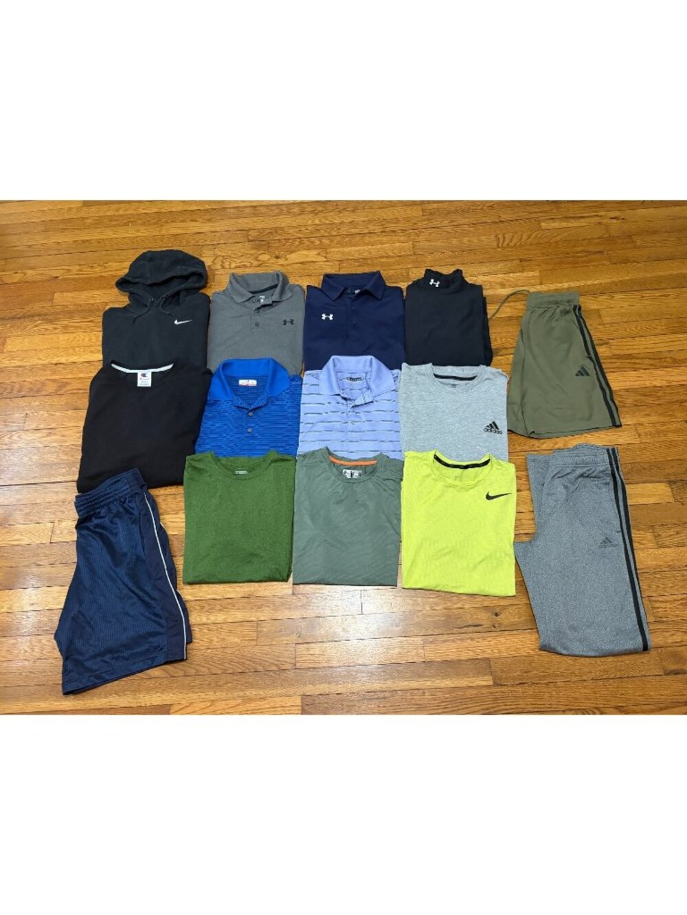 Mens Athletic Lot Adult Sz Small Under Armour Nike Mixed 14PCS Pants Tops Polos